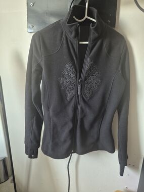 Black Women's Fitted Zip-Up Jacket